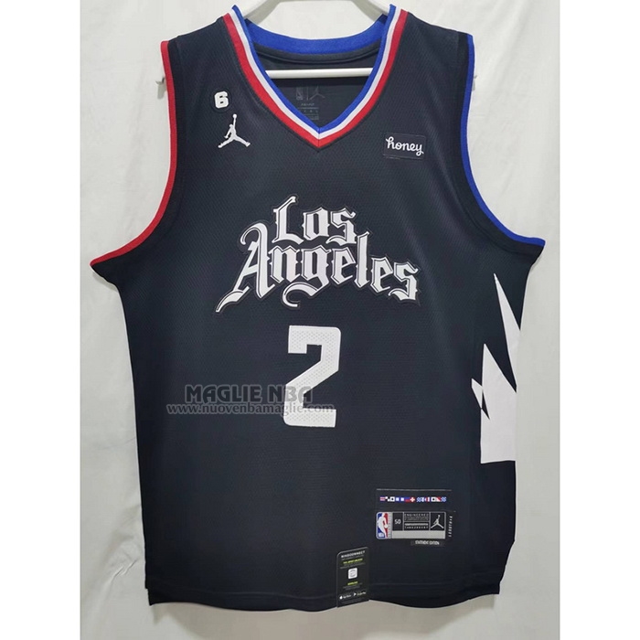 Maglia
 Kawhi Leonard NO 2 Los Angeles Clippers Statement 2022-23 Nero
